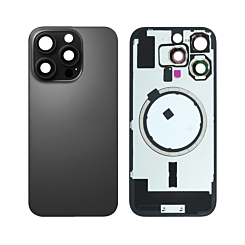 Back Glass with MagSafe Magnet for iPhone 16 Pro (NO LOGO) (BLACK TITANIUM)