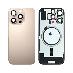 Back Glass with MagSafe Magnet for iPhone 16 Pro (NO LOGO) (DESERT TITANIUM) 