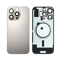 Back Glass with MagSafe Magnet for iPhone 16 Pro (NO LOGO) (NATURAL TITANIUM)