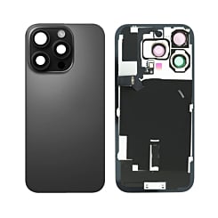Back Glass with MagSafe Magnet & NFC & Flashlight Flex for iPhone 16 Pro (NO LOGO) (BLACK TITANIUM)