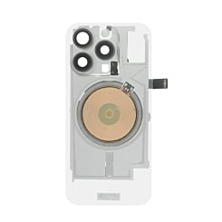 Clear Back Glass with Wireless NFC and MagSafe Magnet for iPhone 16 Pro (NO LOGO) (BLACK TITANIUM)