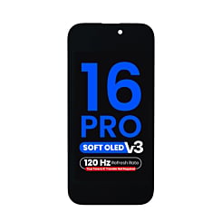 OLED Assembly for iPhone 16 Pro (True Tone Programming and IC Transfer NOT REQUIRED) (Aftermarket QV8 V3 / Soft / 120HZ)