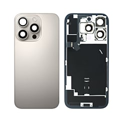Back Glass with Frame and MagSafe Magnet for iPhone 16 Pro (NATURAL TITANIUM) (Service Pack)