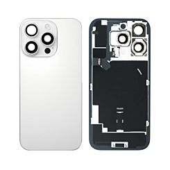 Back Glass with Frame and MagSafe Magnet for iPhone 16 Pro (WHITE TITANIUM) (Service Pack)
