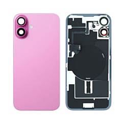 Back Glass with MagSafe Magnet & NFC & Flashlight Flex for iPhone 16 Plus (PINK) (NO LOGO)