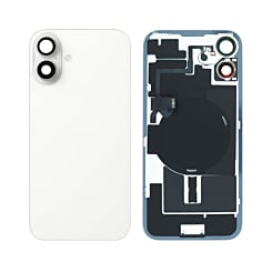 Back Glass with MagSafe Magnet & NFC & Flashlight Flex for iPhone 16 Plus (WHITE) (NO LOGO)