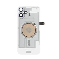 Clear Back Glass with Wireless NFC and MagSafe Magnet for iPhone 16 Plus (NO LOGO) (ULTRAMARINE)