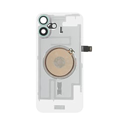 Clear Back Glass with Wireless NFC and MagSafe Magnet for iPhone 16 Plus (NO LOGO) (TEAL)