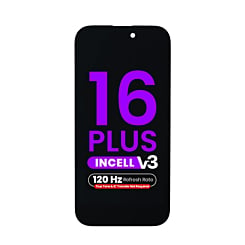 LCD Assembly for iPhone 16 Plus (True Tone Programming and IC Transfer NOT REQUIRED) (Aftermarket Incell / QV7 V3 / 120HZ)