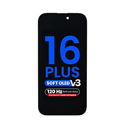 OLED Assembly for iPhone 16 Plus (True Tone Programming and IC Transfer NOT REQUIRED) (Aftermarket QV8 V3 / Soft / 120HZ)