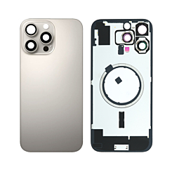 Back Glass with MagSafe Magnet for iPhone 16 Pro Max (NO LOGO) (NATURAL TITANIUM)