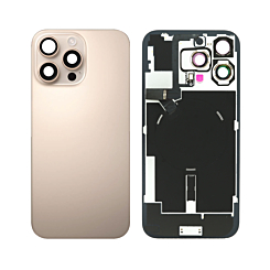 Back Glass with MagSafe Magnet & NFC & Flashlight Flex for iPhone 16 Pro Max (DESERT TITANIUM) (NO LOGO)