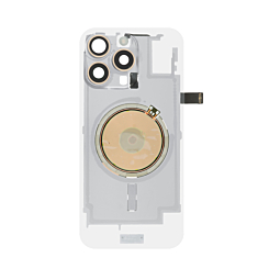 Clear Back Glass with Wireless NFC and MagSafe Magnet for iPhone 16 Pro Max (NO LOGO) (DESERT TITANIUM)