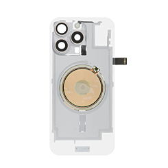 Clear Back Glass with Wireless NFC and MagSafe Magnet for iPhone 16 Pro Max (NO LOGO) (NATURAL TITANIUM)