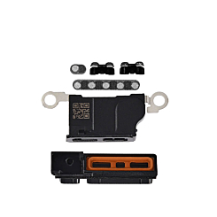 Buy a 10-pack of Loudspeaker/Mic Mesh in Black Titanium for the iPhone 16 Pro Max.