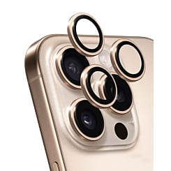 Back Camera Lens with Bracket & Bezel for iPhone 16 Pro / 16 Pro Max (Premium) (DESERT TITANIUM) (3 Piece Set)