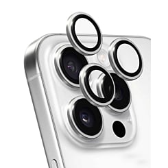 Back Camera Lens with Bracket & Bezel for iPhone 16 Pro / 16 Pro Max (Premium) (WHITE TITANIUM) (3 Piece Set)