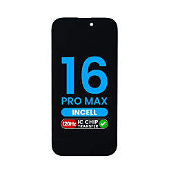 Purchase the aftermarket Incell QV6 LCD Assembly with a 90Hz refresh rate for the iPhone 16 Pro Max (Full HD / 6.8").