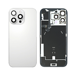 Back Glass with Frame and MagSafe Magnet for iPhone 16 Pro Max (WHITE TITANIUM) (Service Pack)