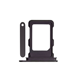 Order the Single SIM Card Tray in Black Titanium for the iPhone 16 Pro and 16 Pro Max.