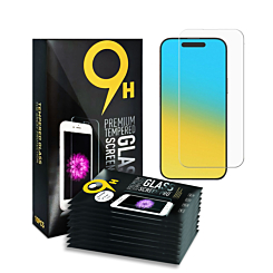 Buy the Clear Tempered Glass for the iPhone 16 Pro Max (2.5D / Pack of 10).