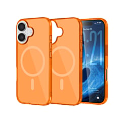Transparent Magnetic Shockproof Case - ORANGE for iPhone 17 (Only Ground Shipping)