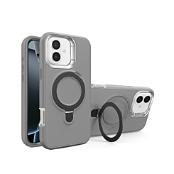 Support Heavy Duty Case with Wireless Charging Kickstand - GRAY for iPhone 17 (Only Ground Shipping)
