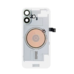 Clear Back Glass with Frame and Wireless NFC Charging Flex and MagSafe Magnet for iPhone 17 (NO LOGO) (SAGE)