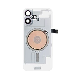Clear Back Glass with Frame and Wireless NFC Charging Flex and MagSafe Magnet for iPhone 17 (NO LOGO) (LAVENDER)