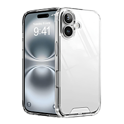 Hard Clear Case with Metal Button - CLEAR for iPhone 17 (Only Ground Shipping)