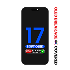 OLED Assembly for iPhone 17 (Aftermarket Soft / QV8 / 120HZ) (IC Transfer Eligible) (Exclusive OLED Breakage Warranty)