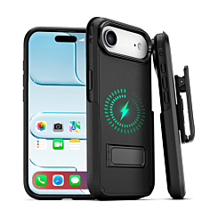 Dual Layer Hybrid Case and Belt Clip Holster - BLACK for iPhone Air (Only Ground Shipping)