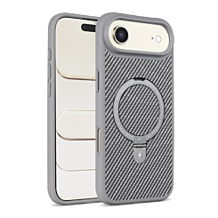  Magnetic Kickstand Case  with Carbon Fiber -GRAY for iPhone Air (Only Ground Shipping)