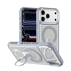 Honeycomb Design 360 Rotating Ring Kickstand Case (GRAY) for iPhone 17 Pro (Only Ground Shipping)