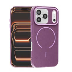 Magnetic Leather Soft Cases (SUNSET PURPLE) for iPhone 17 Pro (Only Ground Shipping)