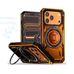 Full-Body Rugged Shockproof Case with Ring Holder - ORANGE for iPhone 17 Pro (Only Ground Shipping)