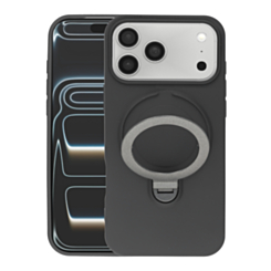 Pastel Shield Carbon Fiber Magnetic Kickstand Case (BLACK) for iPhone 17 Pro (Only Ground Shipping)