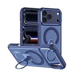 Honeycomb Design 360 Rotating Ring Kickstand Case (NAVY BLUE) for iPhone 17 Pro Max (Only Ground Shipping)