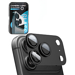 Metal Matte Armor with HD Tempered Glass for iPhone 17 Pro Max (BLACK)