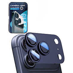 Metal Matte Armor with HD Tempered Glass for iPhone 17 Pro Max (DEEP BLUE)