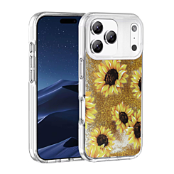 Liquid Quicksand Glitter Cover Case - SUNFLOWER for iPhone 17 Pro Max (Only Ground Shipping)