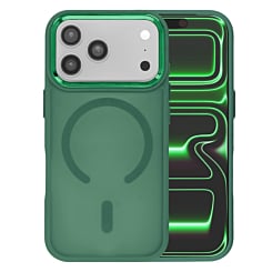 New Magnetic Wireless Charging Case with IC Chip (DARK GREEN) for iPhone 17 Pro Max (Only Ground Shipping)