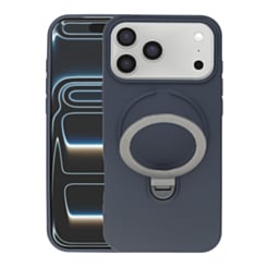 Pastel Shield Carbon Fiber Magnetic Kickstand Case (NAVY BLUE) for iPhone 17 Pro Max (Only Ground Shipping)