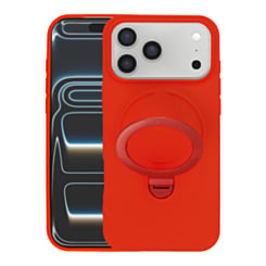 Pastel Shield Carbon Fiber Magnetic Kickstand Case (RED) for iPhone 17 Pro Max (Only Ground Shipping)
