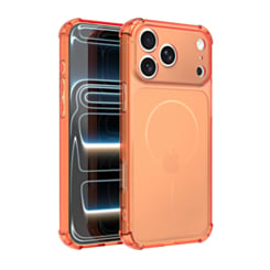 Magnetic Transparent TPU Case (ORANGE) for iPhone 17 Pro Max (Only Ground Shipping)