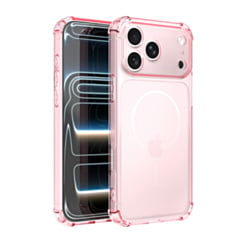 Magnetic Transparent TPU Case (PINK) for iPhone 17 Pro Max (Only Ground Shipping)