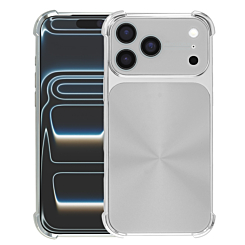 CD-Pattern Electroplated Four Corner Shockproof Case - GRAY for iPhone 17 Pro Max (Only Ground Shipping)