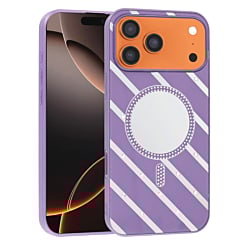 Magnetic Mirror Phone Case with Wireless Charging - PURPLE for iPhone 17 Pro Max (Only Ground Shipping)