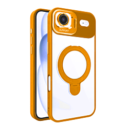 Magnetic Clear Case with 2 Kickstand & Camera Lens - ORANGE for iPhone Air (Only Ground Shipping)
