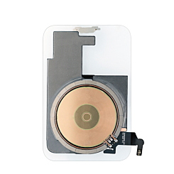 Clear Back Glass w/Frame and Wireless NFC Charging Flex and MagSafe Magnet for iP 17 Pro (NO LOGO) (CLEAR)